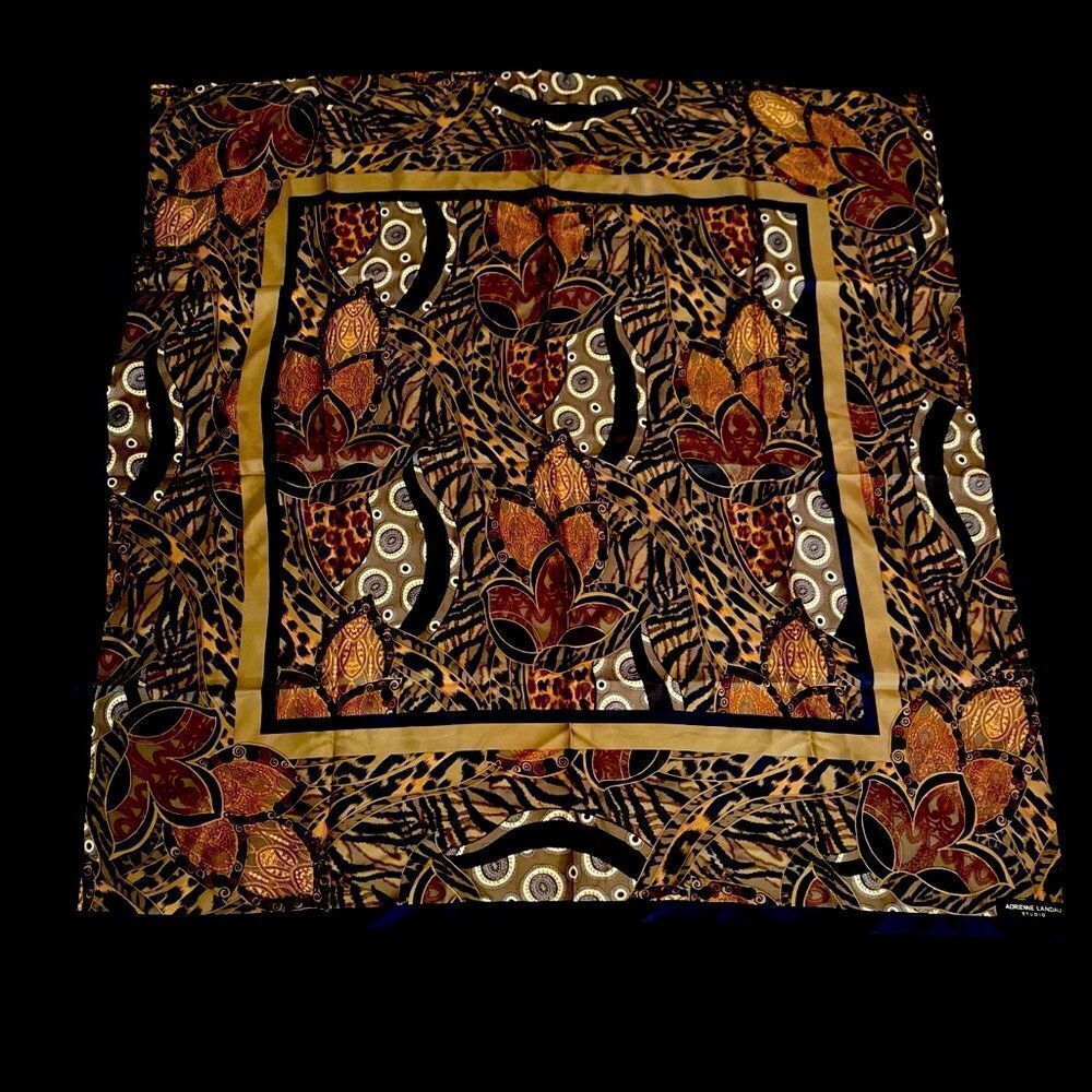 Adrienne Landau Studio Large Signed Silk Scarf
